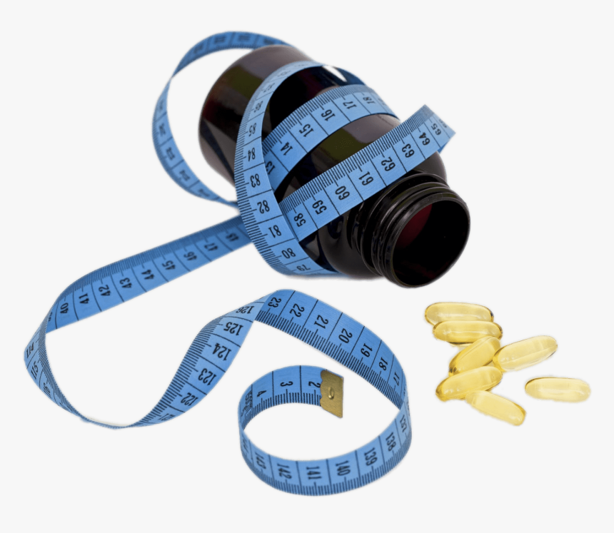 Diet Pills Bottle Measuring Tape - Diet Pills Transparent, HD Png Download
