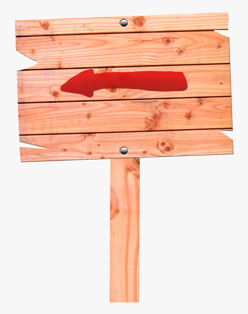 Wood Sign Red Arrow - Portable Network Graphics, HD Png Download
