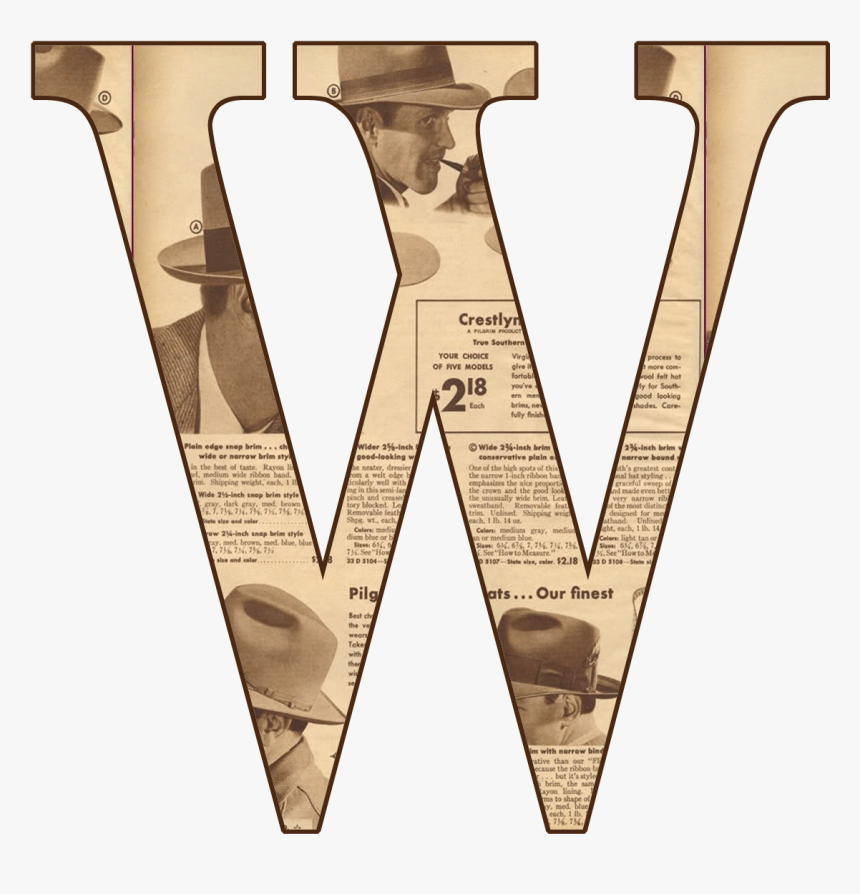 Letra De Periodico W, HD Png Download