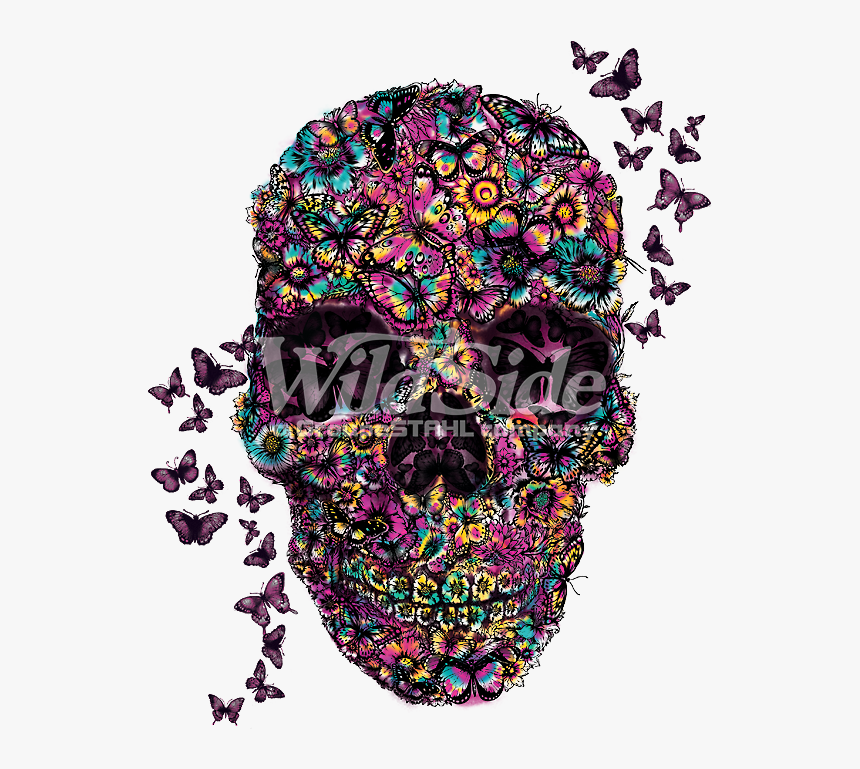 Butterfly Skull Png - Skull, Transparent Png