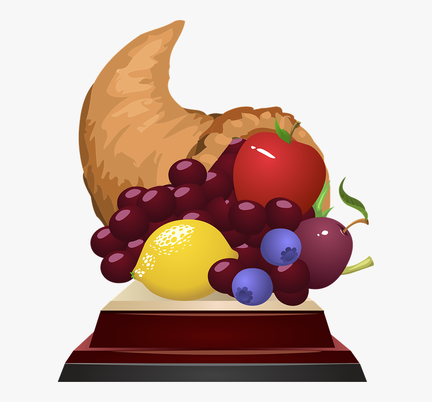 Horn Of Plenty, Cornucopia, Fruit, Thanksgiving, Food - Cornucopia With Fruit Clipart, HD Png Download