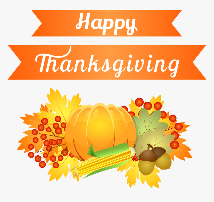 Happy Thanksgiving Decoration Png - Happy Thanksgiving Clipart Png, Transparent Png