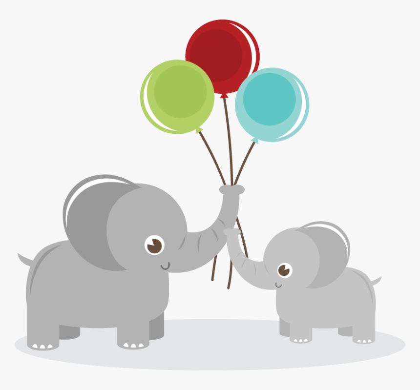 Elephant,elephants And Art,animal Figure - Elephant With Balloons Clipart, HD Png Download