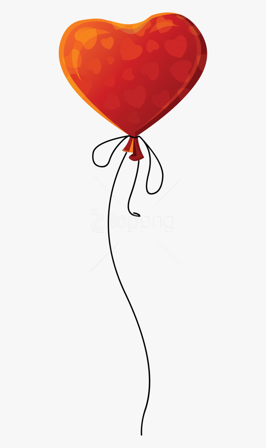 Single Balloon Png - Heart Balloon Png, Transparent Png