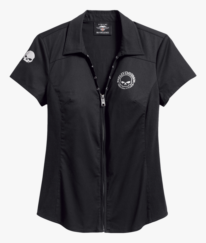 Harley Davidson Womens Zip Up Shirt, HD Png Download