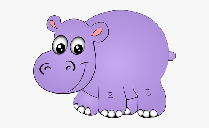 Clip Art Cartton Hippo - Cartoon Hippo Transparent Background, HD Png Download