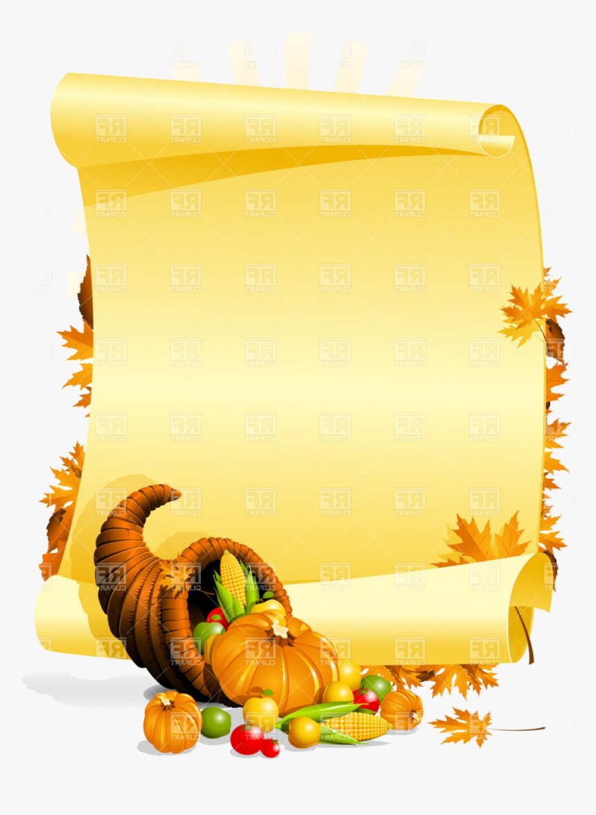 Cornucopia Blank Thanksgiving Invitation With And Vegetables - Thanksgiving Invitation Images 2019, HD Png Download