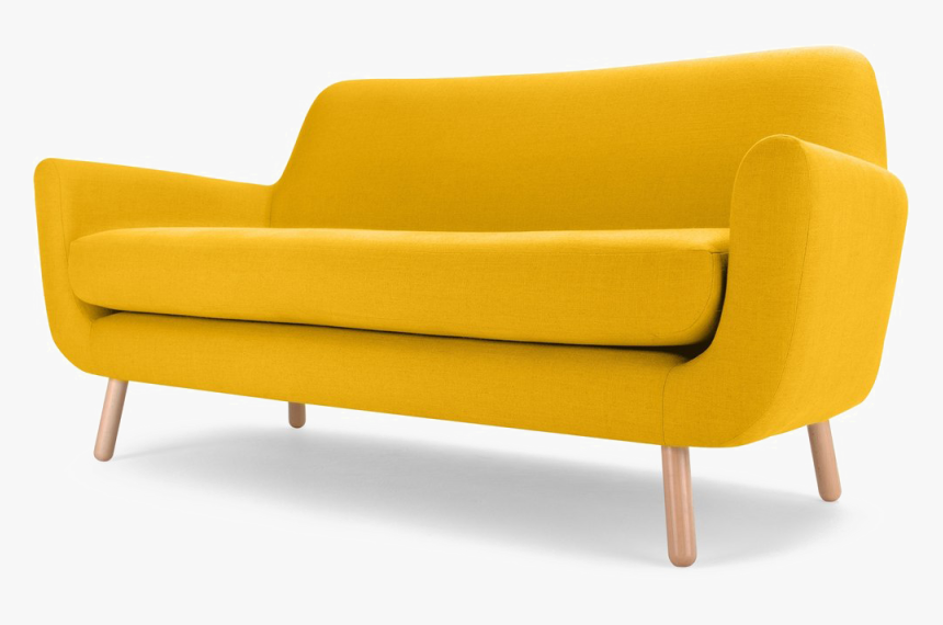 Part,club Chair,outdoor Furniture,futon Pad - Yellow 3 Seater Sofa, HD Png Download