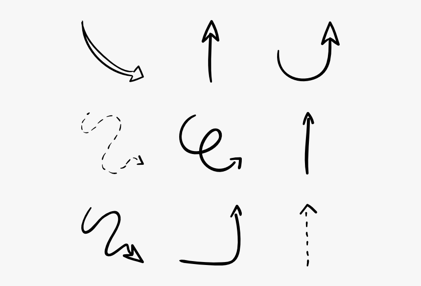 Arrow Clipart Handwritten Png, Transparent Png