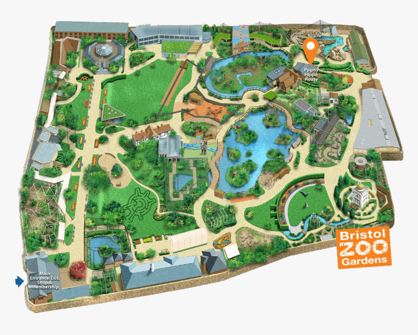 Bristol Zoo Gardens Map - Bristol Zoo Map Pdf, HD Png Download