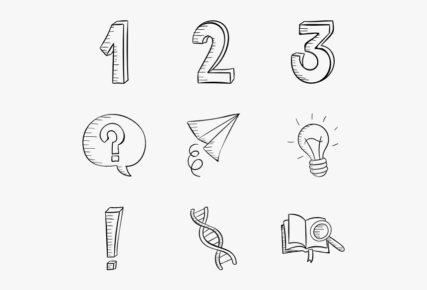 Clip Art Free Doodles - Hand Drawn School Png, Transparent Png