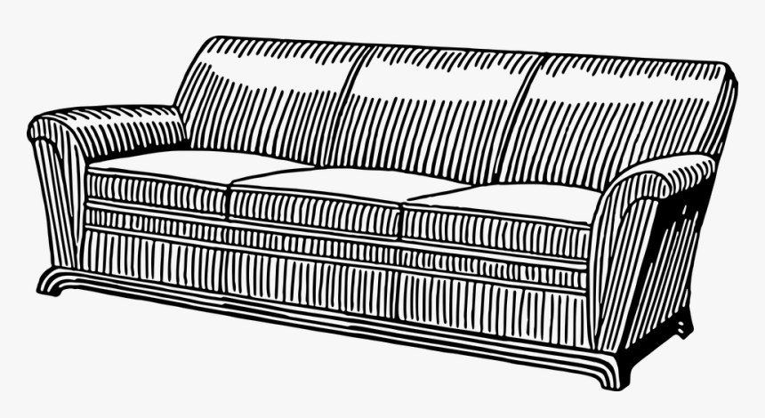Couch, Davenport, Furniture, Futon, Sofa - Couch And Chairs Clipart Png, Transparent Png
