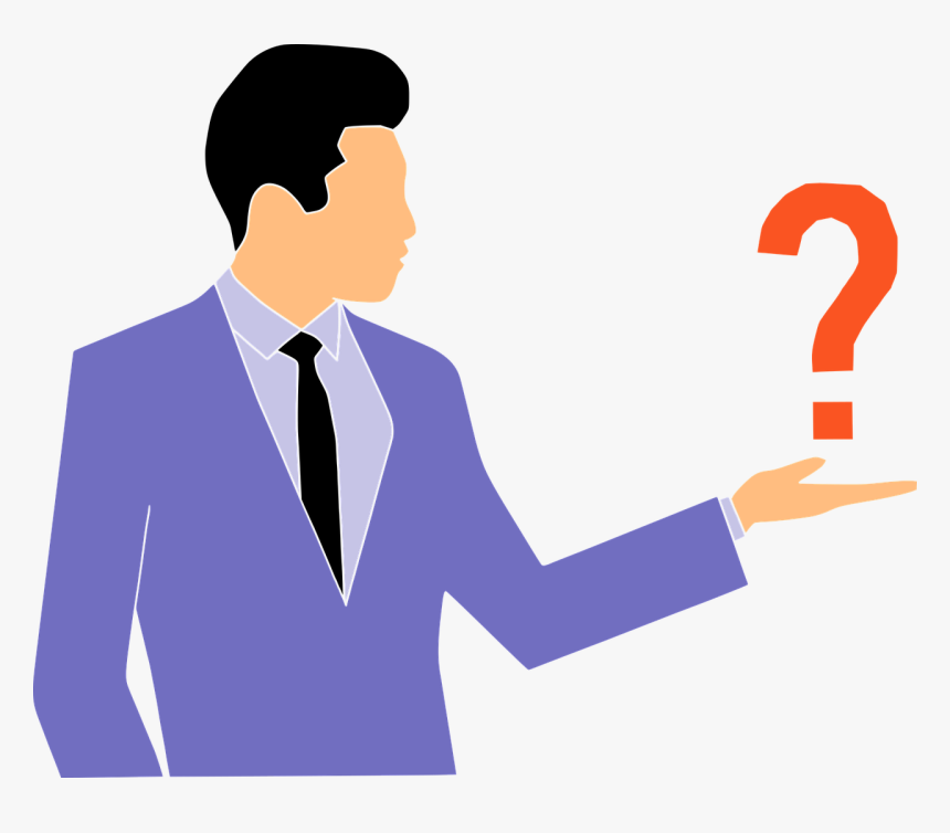 Questions, Quiz, Man, Business, Answer, Thinking, Suits - Identification Round In Quiz, HD Png Download
