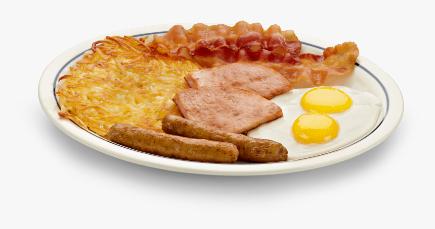 Eggs Bacon Ham And Sausage, HD Png Download