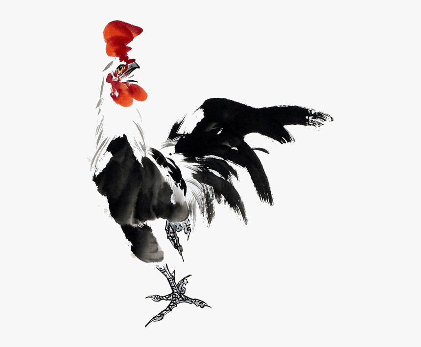 Chinese Ink Painting Chicken, HD Png Download