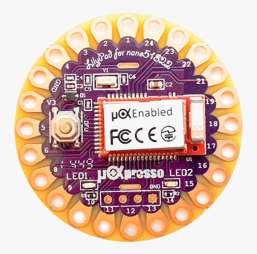 Ucxpresso Lilypad For Nano51822 - Fcc, HD Png Download