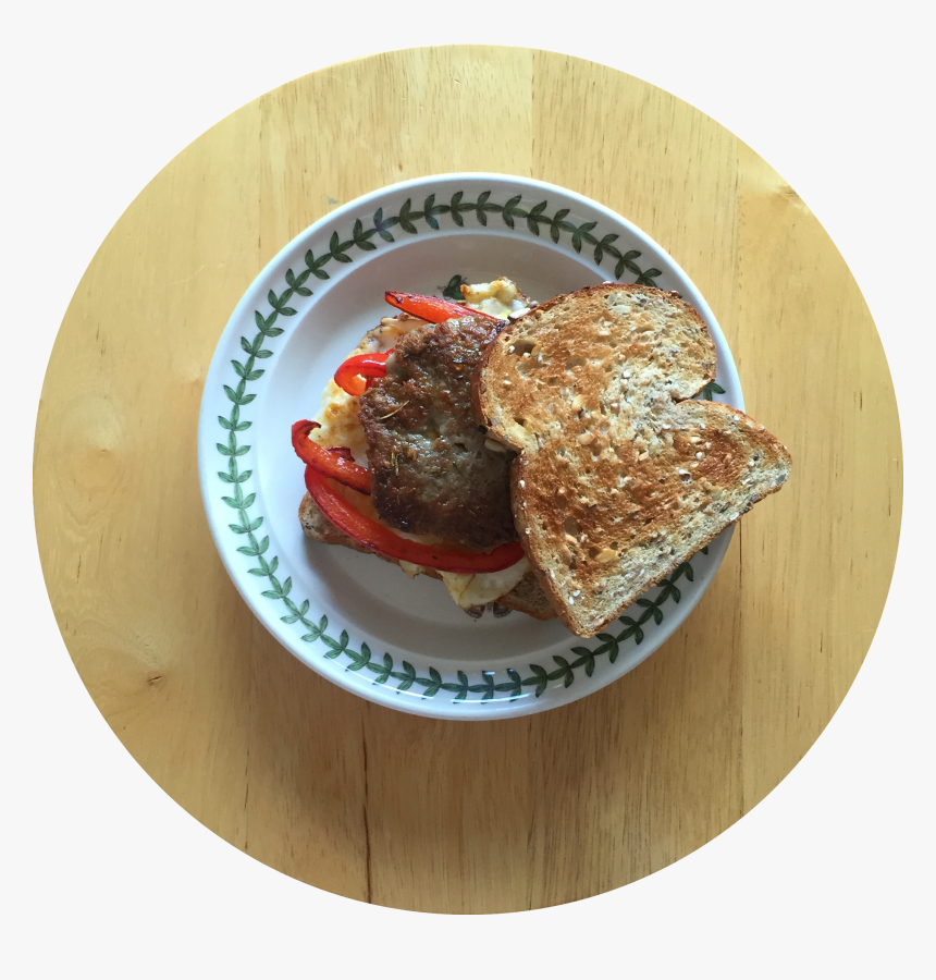 Breakfast Sausage Sandwich - Toast, HD Png Download