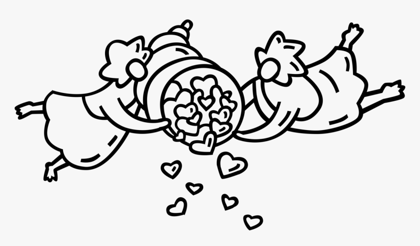 Vector Illustration Of Cupid God Of Desire And Erotic - Line Art, HD Png Download