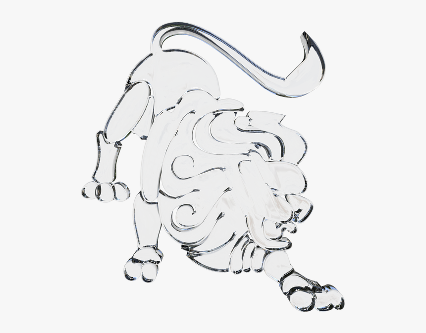 Glass Signs Of The Zodiac, Leo, Horoscope - Sketch, HD Png Download