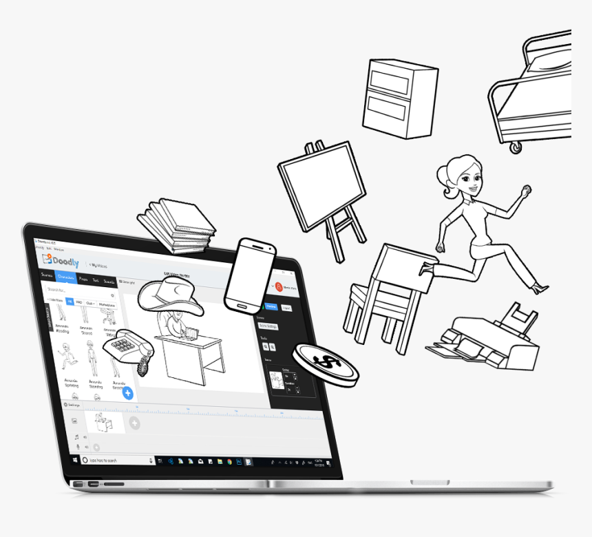 School Doodles Png, Transparent Png