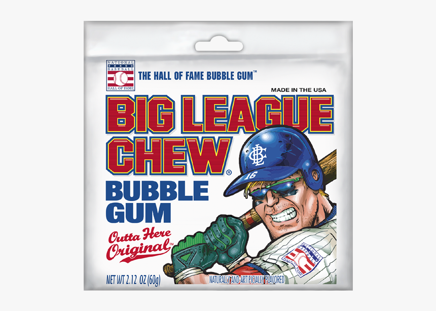 Transparent Lollipop Chewing Gum Inside - Big League Chew, HD Png Download