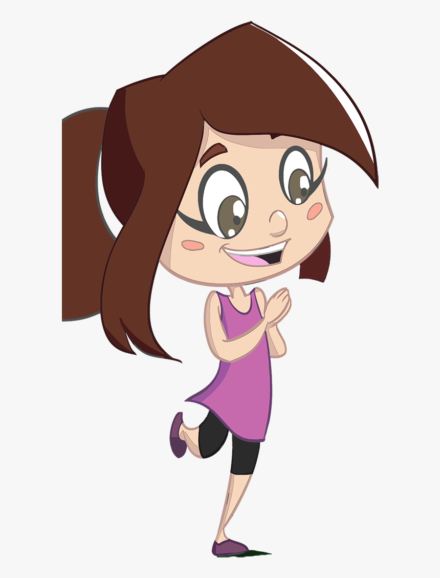 Cartoon Girl With Transparent Background, HD Png Download