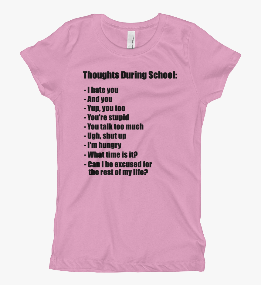 School-thoughts Mockup Front Flat Lilac, HD Png Download