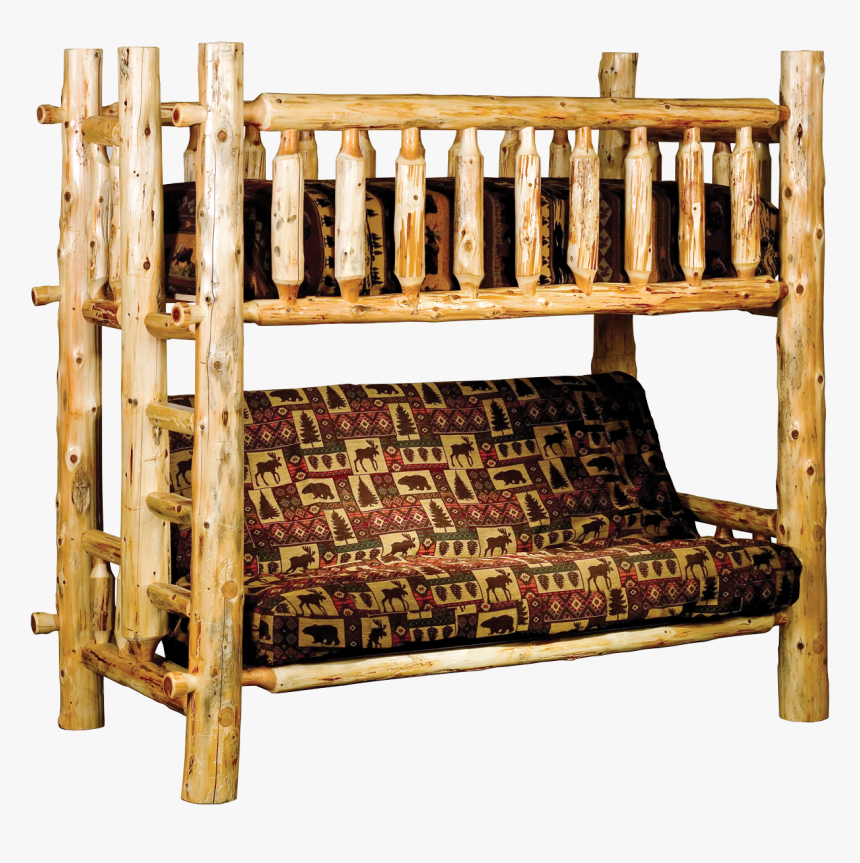 Log Bunk Bed Futon, HD Png Download
