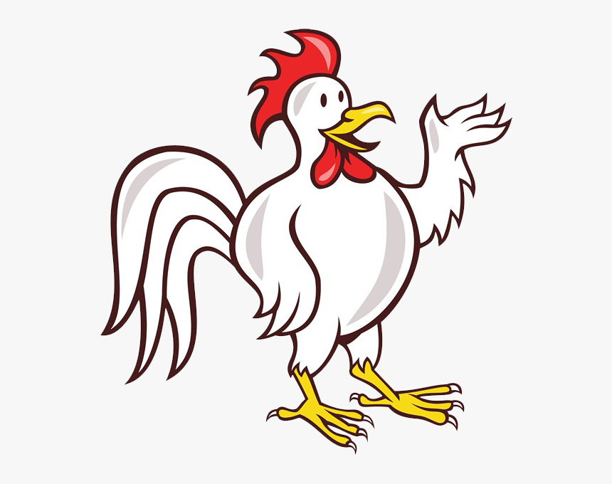 Chicken Drawing Illustration - Cockerel Cartoon, HD Png Download