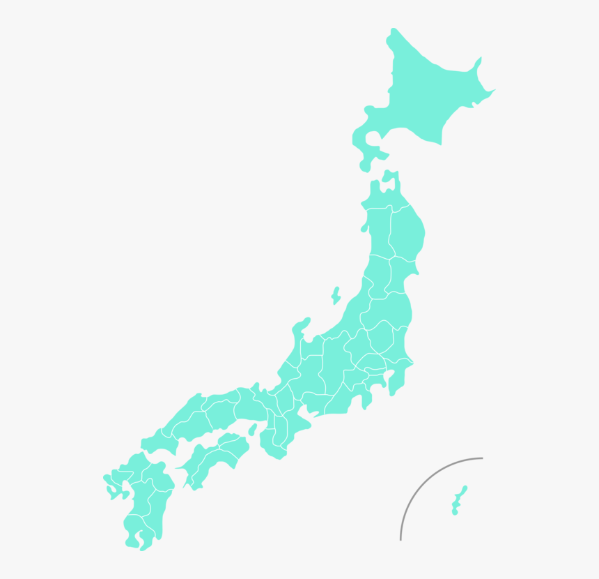Map,area,sky - Colour Map Of Japan, HD Png Download