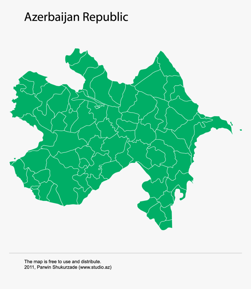 Azerbaijan Vector Map, HD Png Download