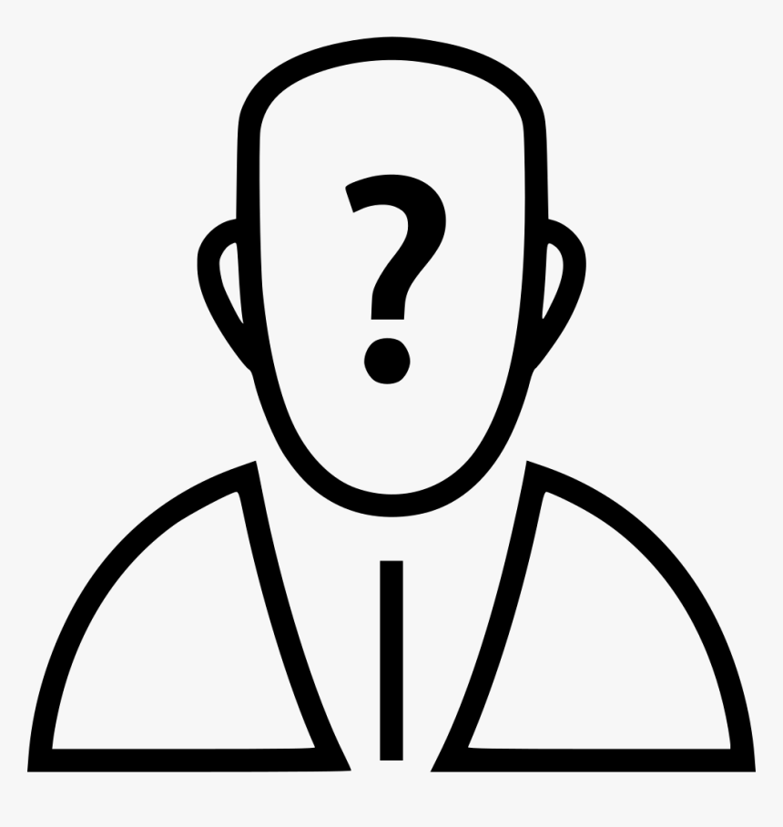 Question Mark Avatar Person Banking Online Comments - Person With Question Mark Png, Transparent Png