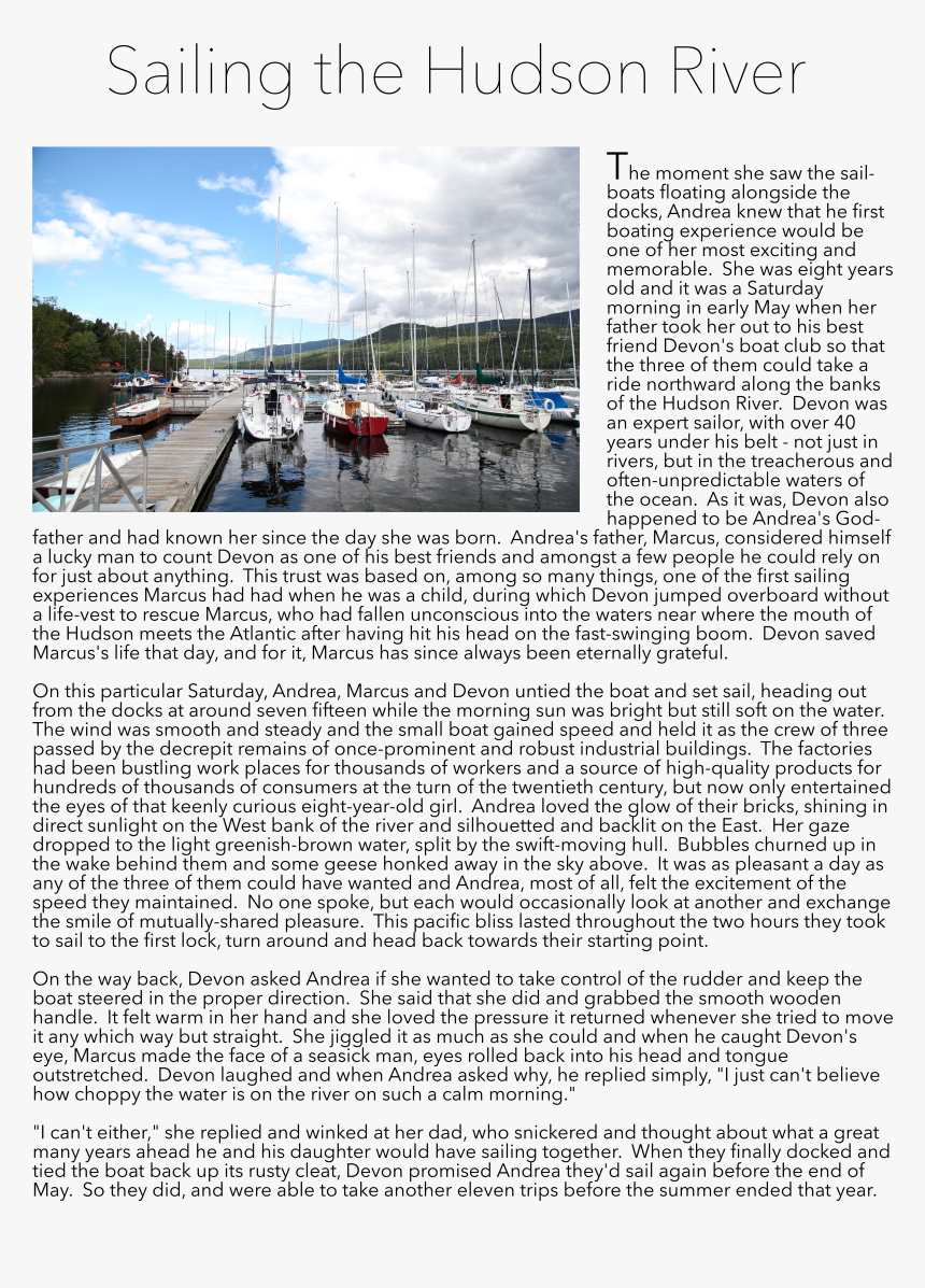 Sailing The Hudson River, HD Png Download