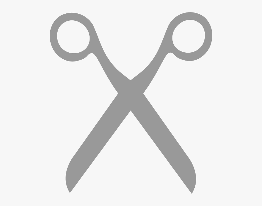 Grey Scissors Clip Art At Clker - Scissors Clipart Grey, HD Png Download