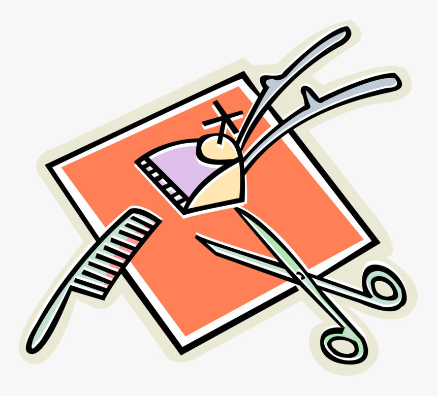 Vector Illustration Of Barber And Hairdresser Salon - Comb, HD Png Download