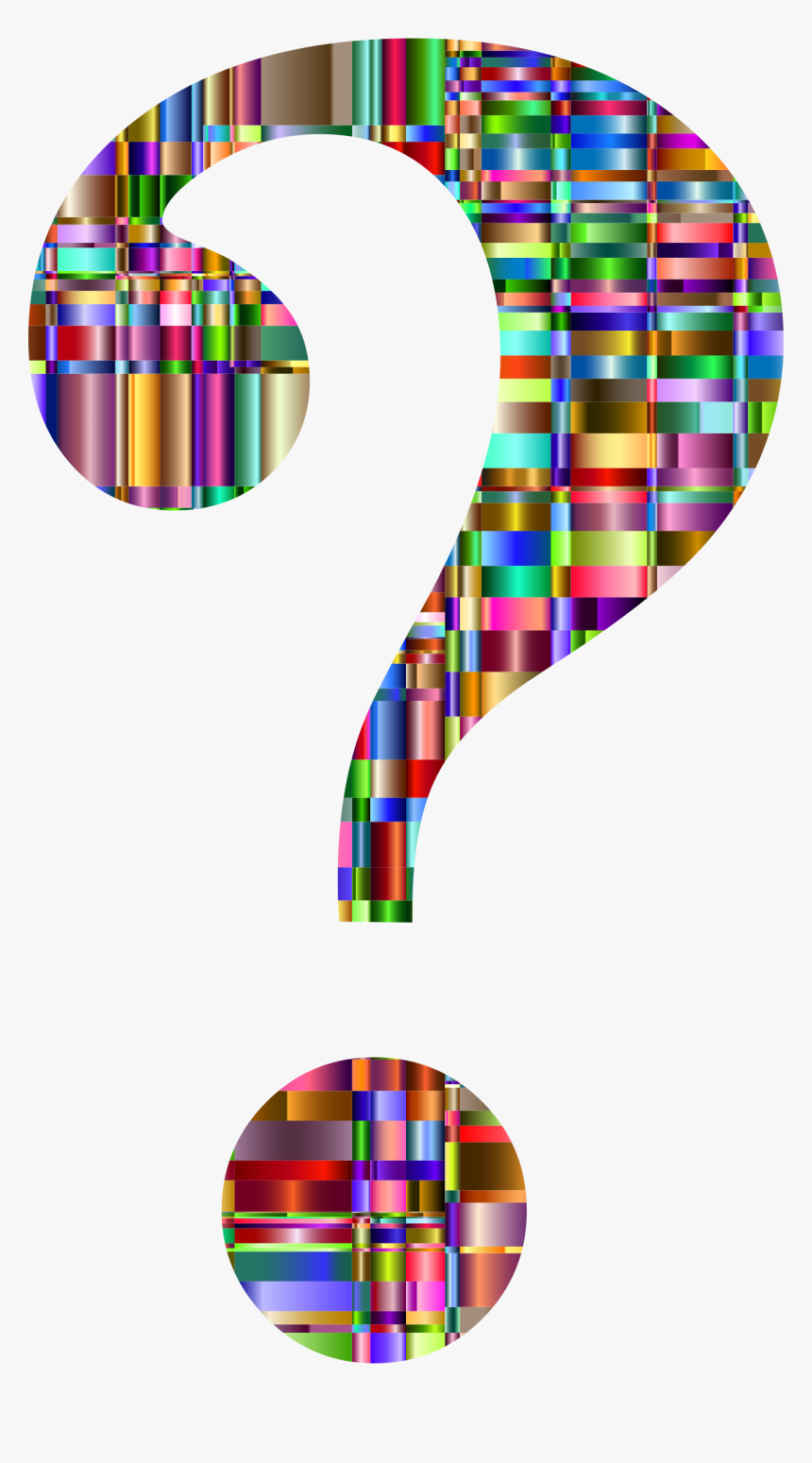 Checkered Chromatic Question Mark Clip Arts - Question Mark Gif Png, Transparent Png