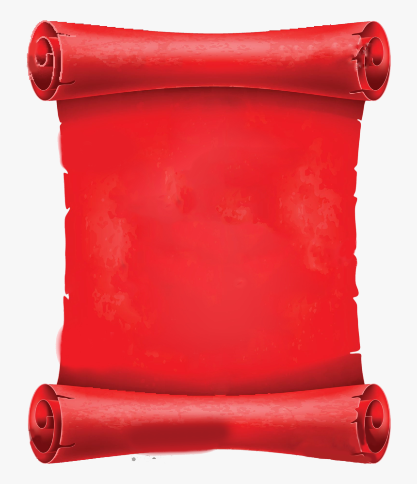 Red,scroll - Red Scroll Paper Png, Transparent Png