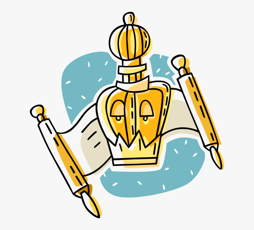 Vector Illustration Of Jewish Pentateuch Torah Scroll - Pentateuch Illustration, HD Png Download