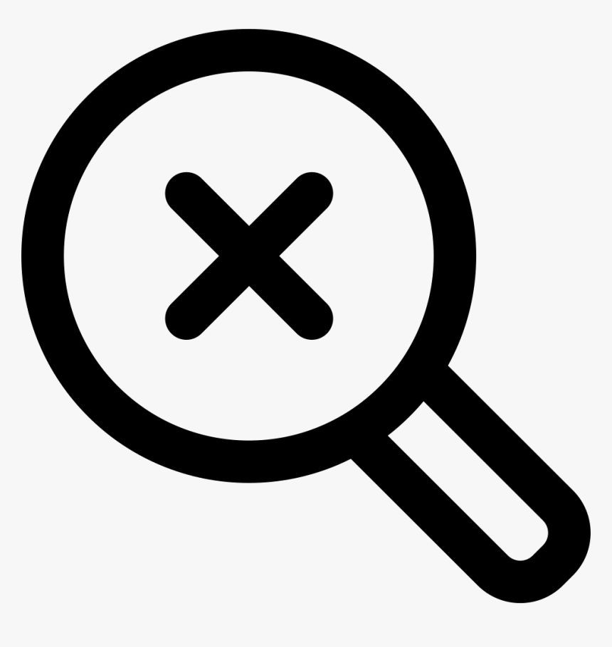 Search Magnifier With A Cross - Magnifying Glass With Cross, HD Png Download