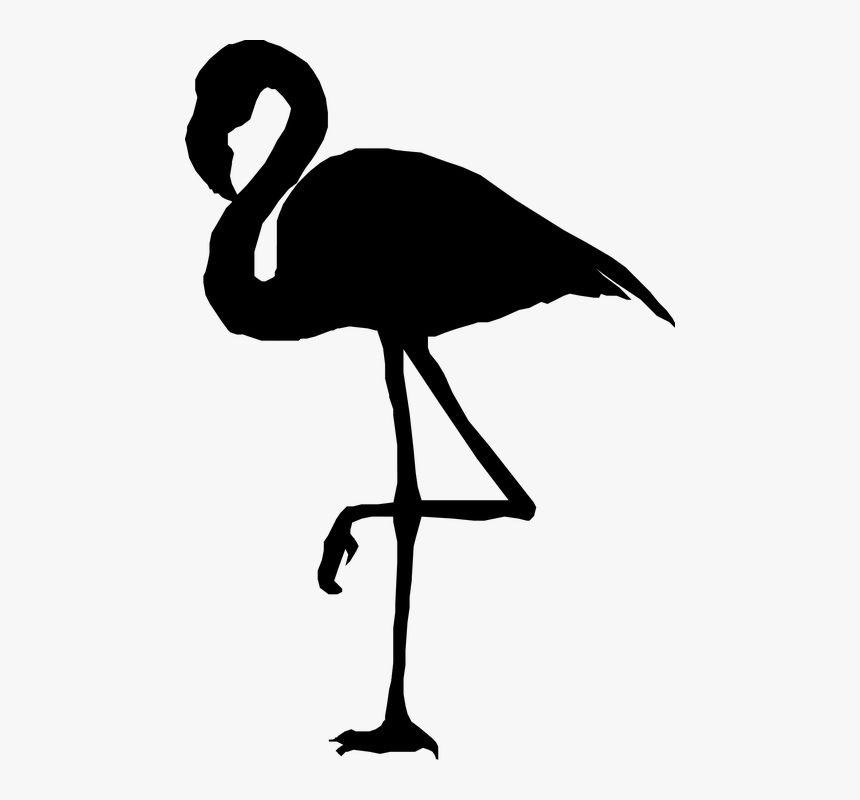 Clip Art Silhouette Scalable Vector Graphics Flamingo - Silhouette Flamingo Clipart Png, Transparent Png