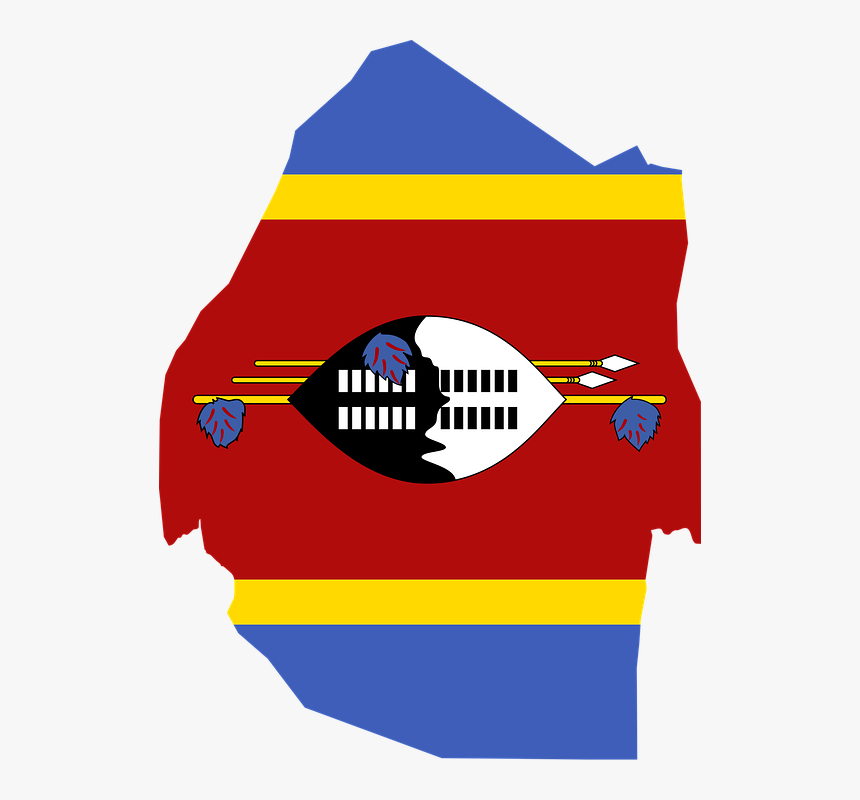 Swaziland Flag Map, HD Png Download