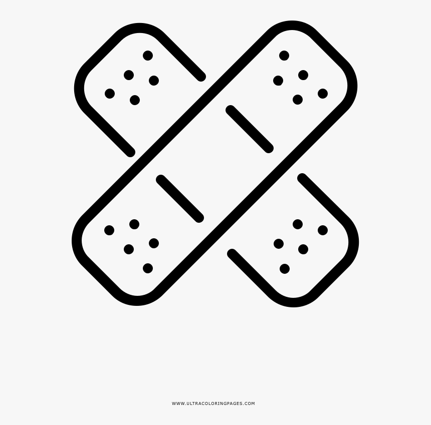 Bandaid Coloring Page , Png Download, Transparent Png