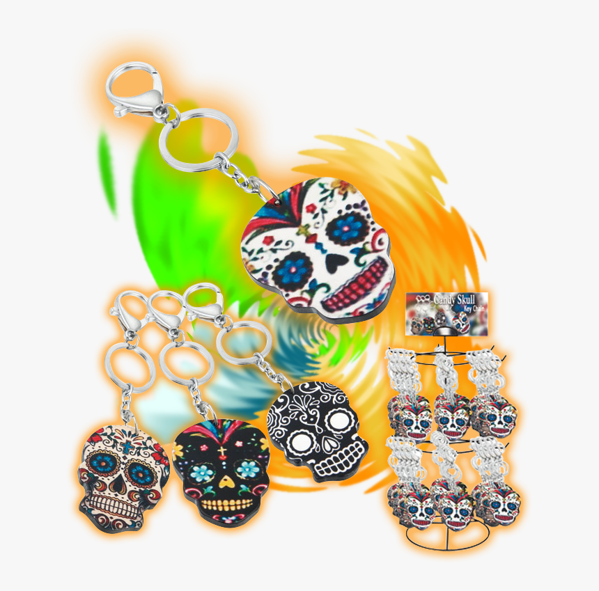 Candy Skull Key Chain, HD Png Download , Transparent Png Image PNGitem