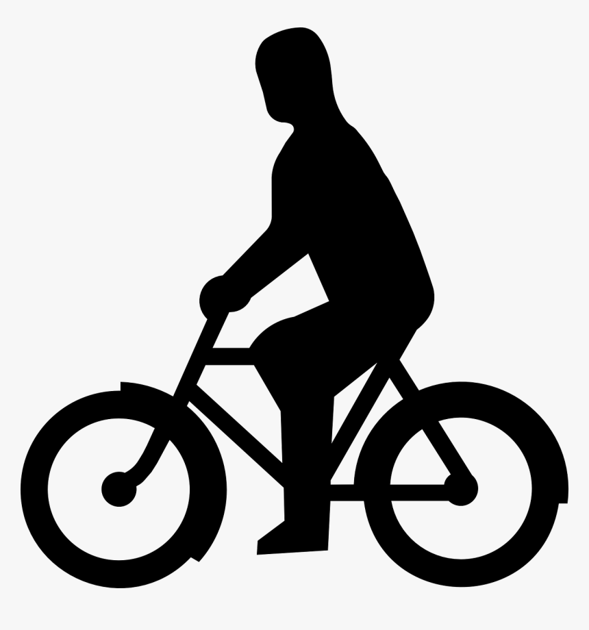 Cyclist, Bicycle Bicyclist, Bicycle, Bike, Sports - Person On A Bike Clip Art, HD Png Download