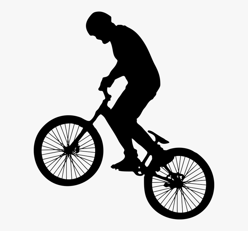 Boy, Man, Male, Person, People, Human, Bicycle, Bike - Dark Blue And Black Bmx Bike, HD Png Download