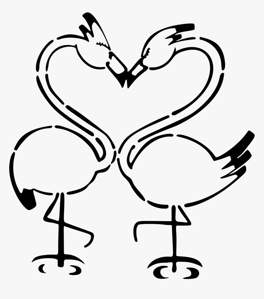 Graffiti Flamingos Clip Arts - Flamingo Love Icon Png, Transparent Png