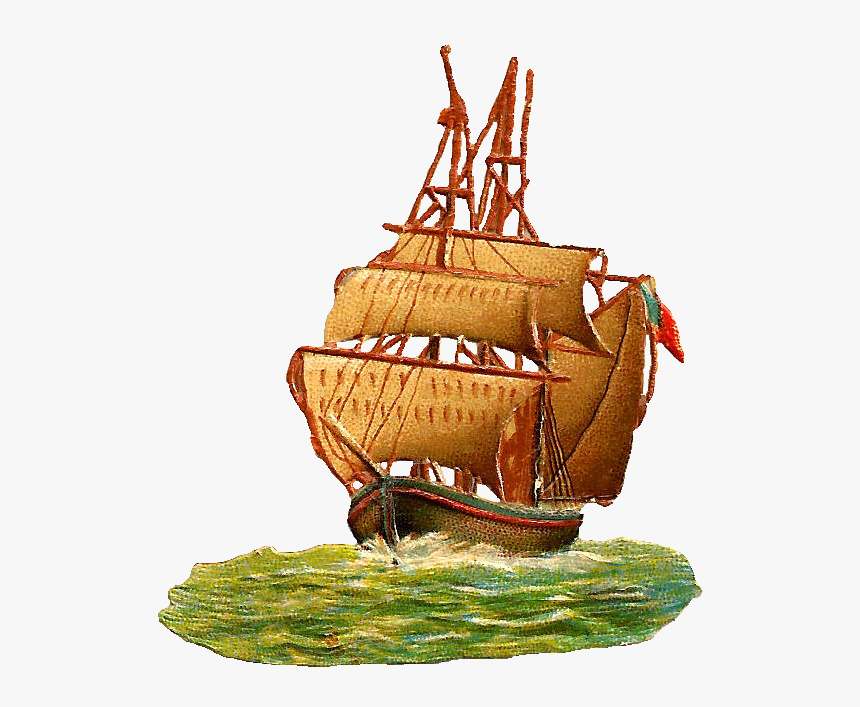Clipart Boat Vector - Huge Vintage Ship Png, Transparent Png