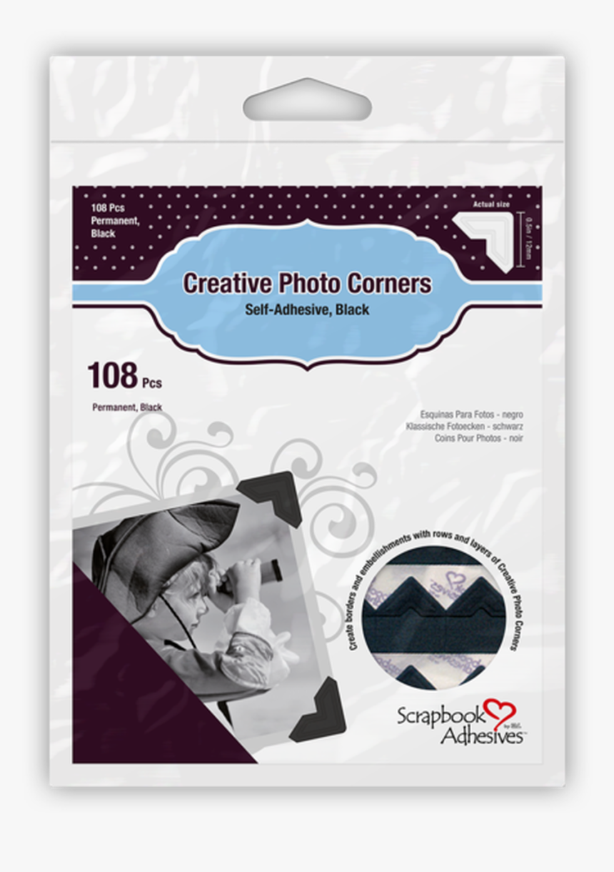 Scrapbook Adhesives Photo Cornerswhite, HD Png Download