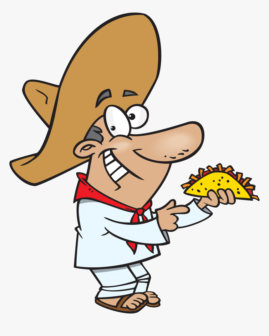 Download Mexico Clip Art Free Clipart Of Mexican Food - Person Eating A Taco, HD Png Download