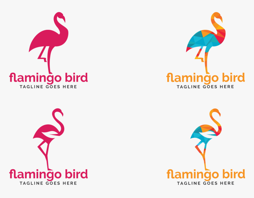 Flamingo Bird Logo Design - Greater Flamingo, HD Png Download